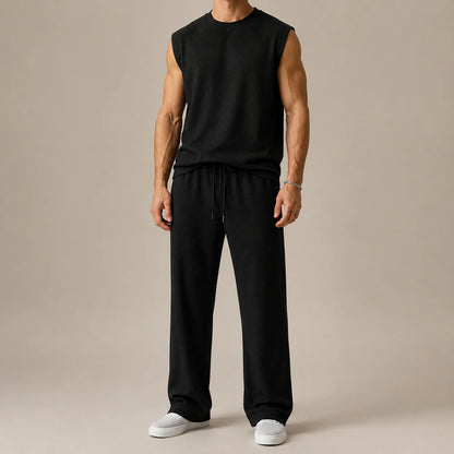 Sleeveless Knit Pants Set