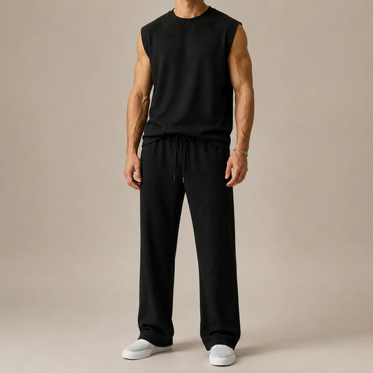 Sleeveless Knit Pants Set