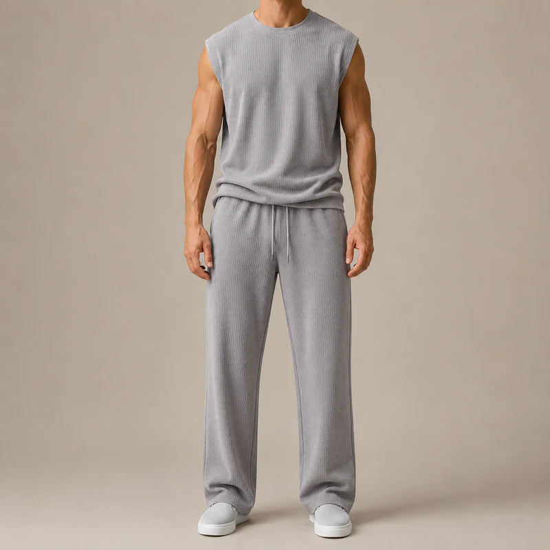 Sleeveless Knit Pants Set