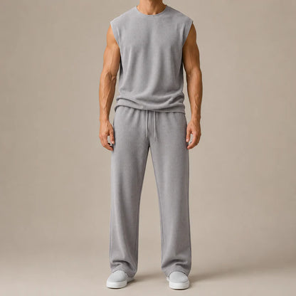 Sleeveless Knit Pants Set