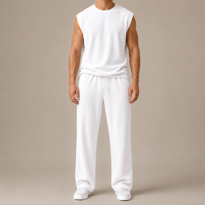 Sleeveless Knit Pants Set